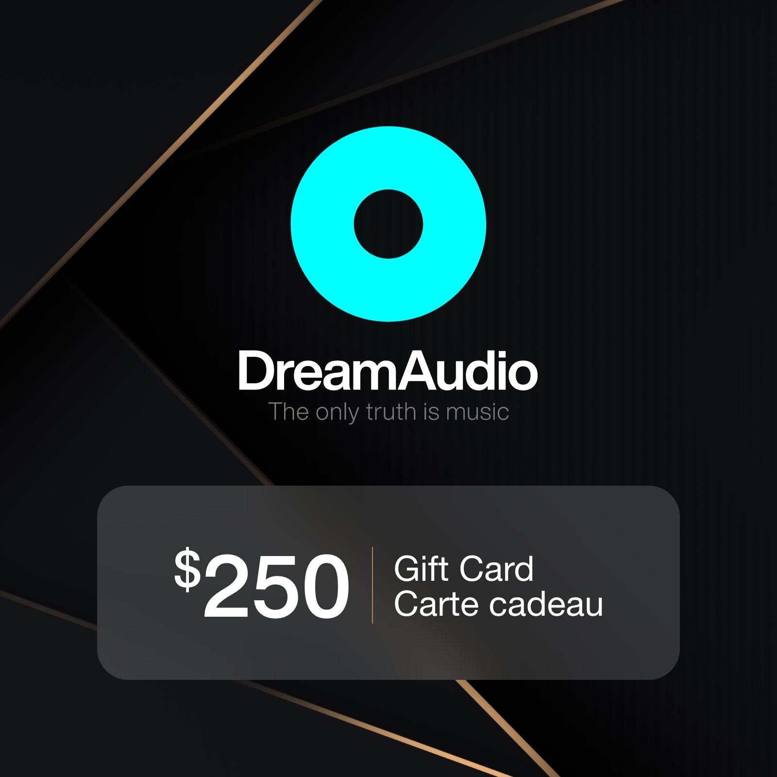gift card 250 dark side gold dreamaudio